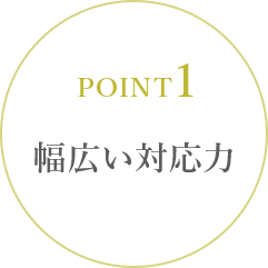 POINT1/幅広い対応力